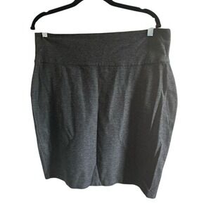 Eileen Fisher Charcoal Gray Stretch Pencil Skirt Size L‎